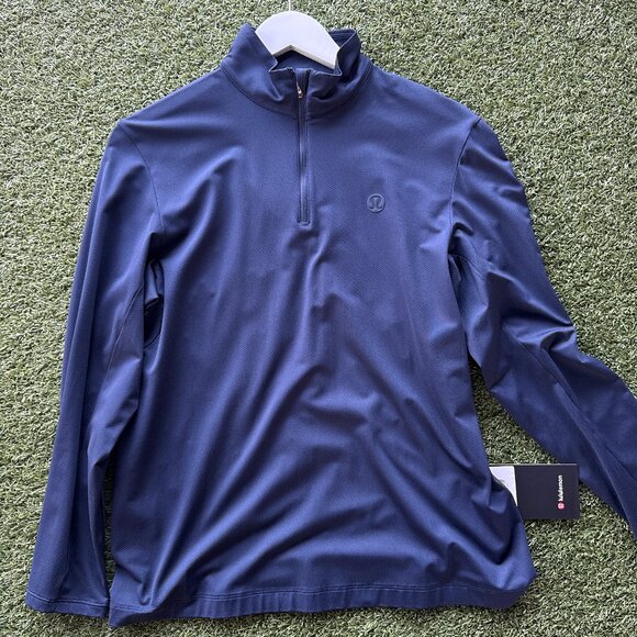 Logo Sport Long Sleeve Half Zip - True Navy - Picture 1 of 4